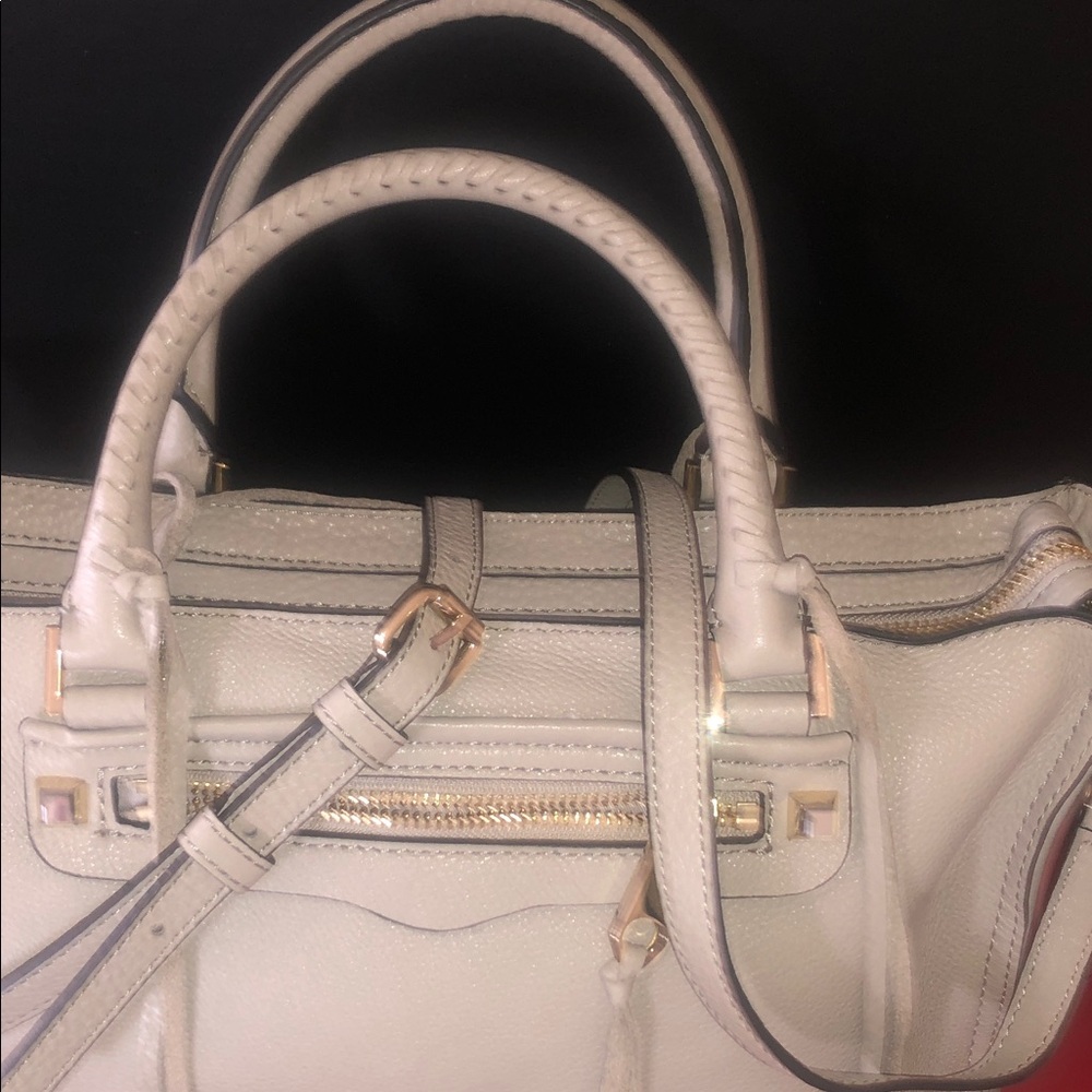 NWOT - Rebecca Minkoff Elegant Gray Satchel with Fringe - Never used - Picture 9 of 11